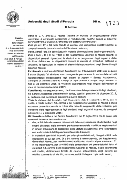 Votazioni per l`elezione di n. 4 rappresentanti degli studenti nel