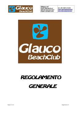 Regolamento - Glauco BeachClub