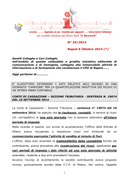 N° 34/2014 - Ordine dei Consulenti del Lavoro di Napoli