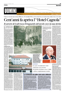Cent`anni fa apriva l`“Hotel Cagnola”
