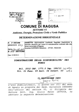l - Comune di Ragusa