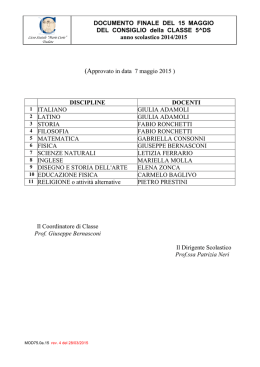 documento del 15 maggio - Liceo Statale "Marie Curie"