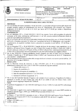 OGGE7TO.` Approvazione e liquidazione II&deg; SAL