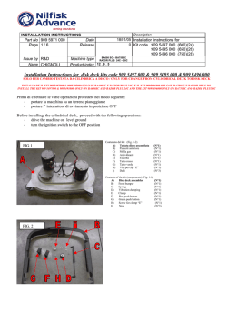 Installation Instructions for disk deck kits code 909 5497 000 & 909