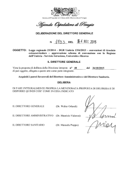 il direttore generale - Azienda ospedaliera Perugia