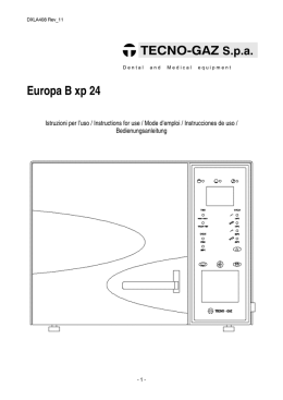 TECNO-GAZ S.p.a. Europa B xp 24