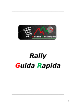 Guida Rapida Rally - 4° Rally del Matese