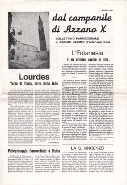 anno 1985 agosto - Parrocchia San Pietro Apostolo