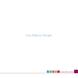 La Carta dei servizi - Casa di Riposo Trisoglio