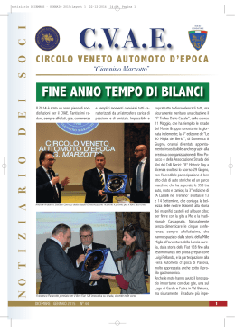 Notiziario Dicembre 2014 - Circolo Veneto Automoto d`Epoca