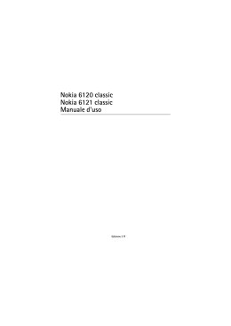 Nokia 6120 classic Nokia 6121 classic Manuale d`uso