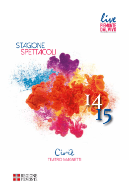 scarica il libretto! - LIVE Piemonte dal Vivo &ndash; Circuito regionale dello