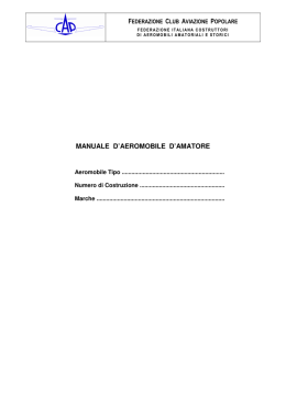 Manuale per aeromobile   amatoriali fase costruzione