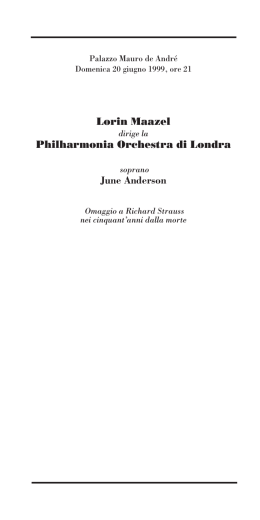 Lorin Maazel Philharmonia Orchestra di Londra June Anderson