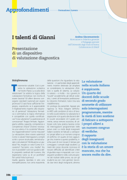 I TALENTI DI GIANNI. Presentazione di un dispositivo di