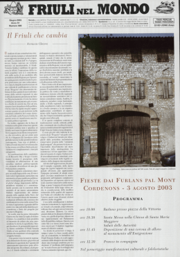 Friuli nel mondo n. 585 giugno 2003