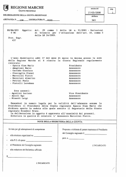 REGIONE MARCHE seduta del - Il sito delle norme della Regione