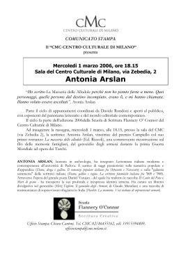 comunicato stampa - Centro Culturale di Milano