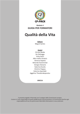 TRAINING GUIDE, Quality of life-Italian - the CP