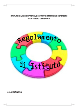 Regolamento di Istituto - Istituto Omnicomprensivo di Montenero