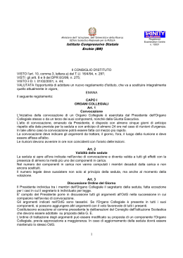 REGOLAMENTO DI ISTITUTO approvato in data 06/11/2014