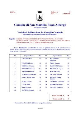 Delibere del Consiglio Rel. 2.0 - Comune di San Martino Buon