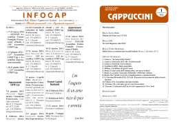 N. 01 - Notiziario dei Frati Cappuccini (gennaio 2014)