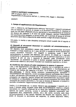 Le prime istruzioni alle banche