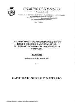 Capitolato per manutenzioni edili e