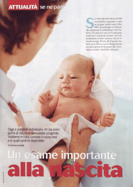 Un esame importante alla nascita (in pdf)