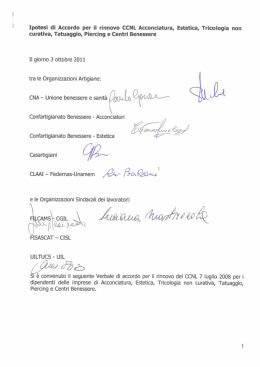 3 ottobre 2011 – Ipotesi di accordo - CGIL