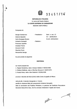 numero 33451 della Cassazione (scarica il pdf)