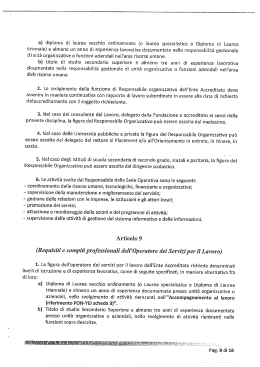 Disciplina per l`accreditamento degli operatori per l