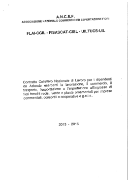 Fiori Recisi - Contratto Collettivo Nazionale