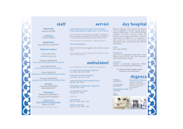 staff servizi day hospital ambulatori degenza