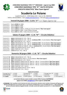 le poiane 26-28 giugno - Gruppo Italiano Dressage