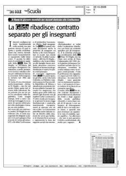 La Gilda ribadisce: contratto separato per gli insegnanti