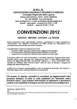 Scarica il libretto con tutte le convenzioni 2012
