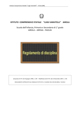 regolamento disciplina allievi Vanvitelli