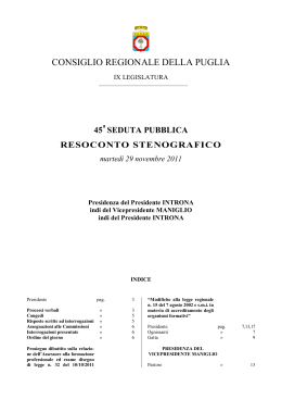 Stenografico - Consiglio Regionale della Puglia
