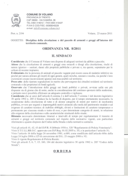 Ordinanza per la transumanza dei greggi nel