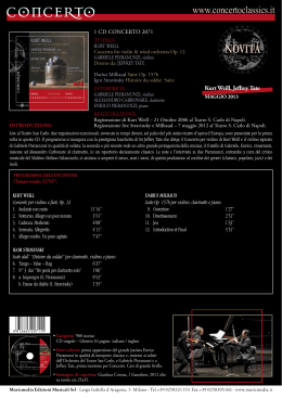 NOVIT&agrave; - Concerto classics