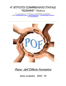POF 2014-15 - 4&deg; ISTITUTO COMPRENSIVO &ndash; Padova