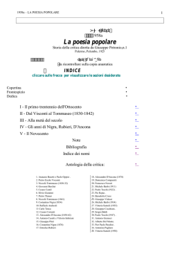 La poesia popolare