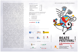 Depliant Pieghevole - Reate Festival 2014