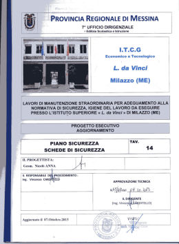 appendice schede di sicurezza - Provincia Regionale di Messina