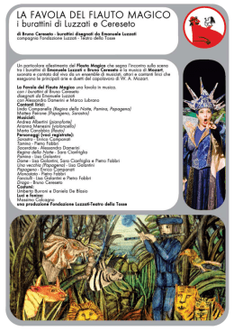 LA FAVOLA DEI. FLAUTO MAGiCO i burattini oli Luzzati e Cere-seta