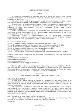 REGOLAMENTO di ISTITUTO a.s. 2014/15