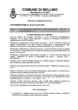 Page 1 COMUNE DI BELLINO PROVINCIA DI CUNEO dirizzo