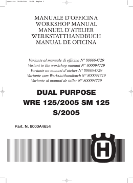 Variante al manuale di officina N° 800094729 Variant to the